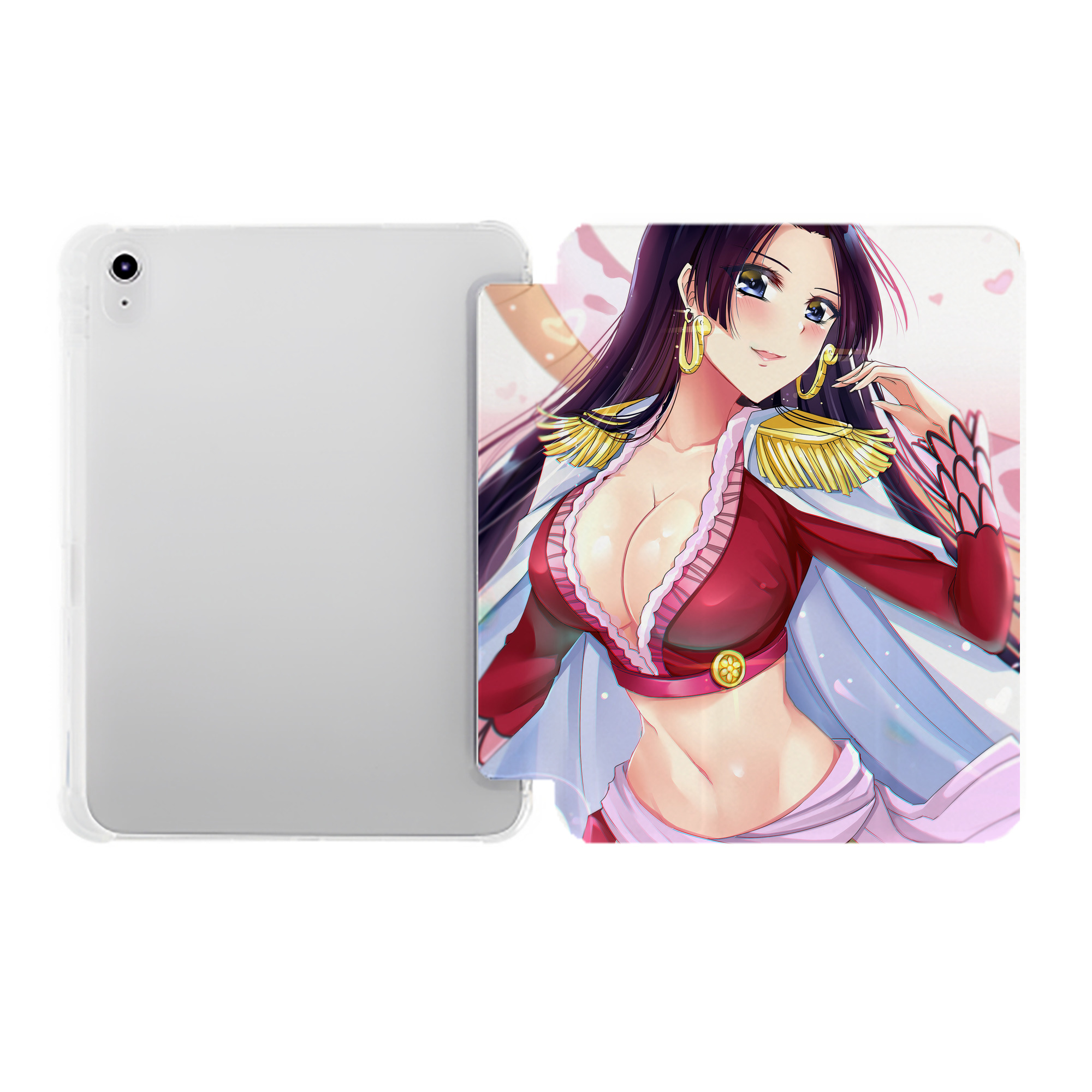 （画像用） ワンピース ONE PIECE IPad ケース ペン収納付き 三つ折りスタンド PUレザー×シリコン 対応機種9.5/10.5/10.9インチ